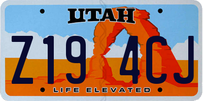 UT license plate Z194CJ