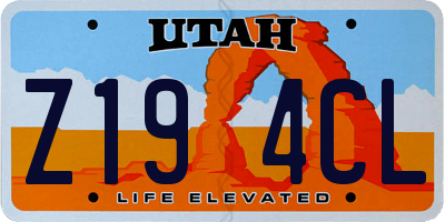 UT license plate Z194CL