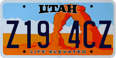 UT license plate Z194CZ