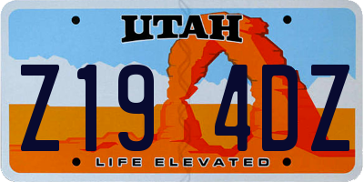 UT license plate Z194DZ