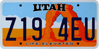 UT license plate Z194EU