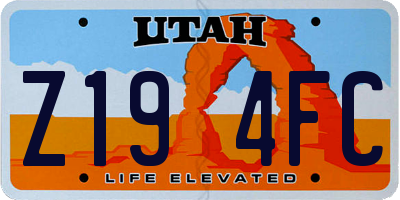UT license plate Z194FC