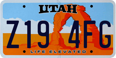 UT license plate Z194FG