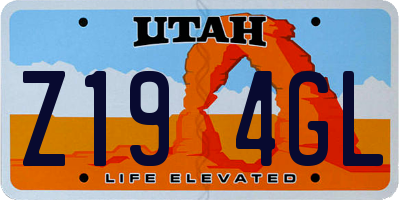 UT license plate Z194GL