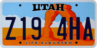 UT license plate Z194HA