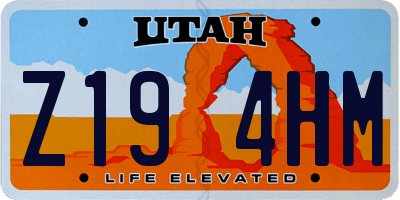 UT license plate Z194HM