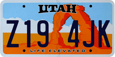 UT license plate Z194JK