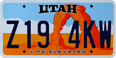 UT license plate Z194KW