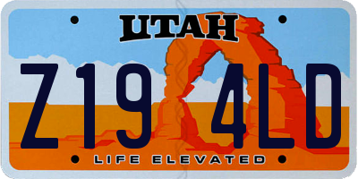 UT license plate Z194LD