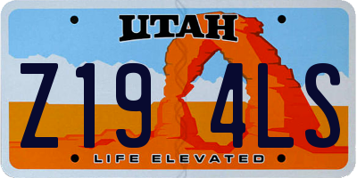 UT license plate Z194LS