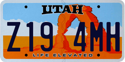 UT license plate Z194MH