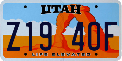 UT license plate Z194OF