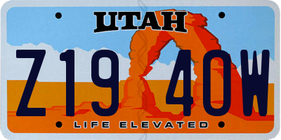 UT license plate Z194OW