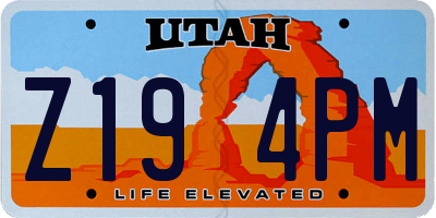 UT license plate Z194PM