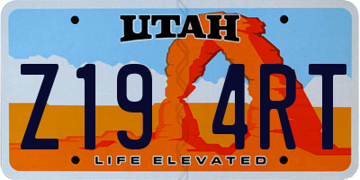 UT license plate Z194RT