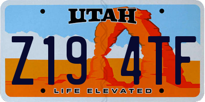 UT license plate Z194TF