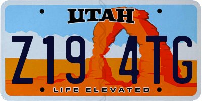 UT license plate Z194TG