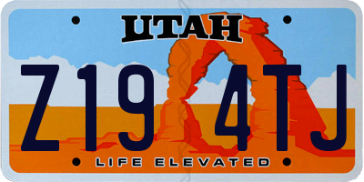 UT license plate Z194TJ
