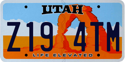 UT license plate Z194TM