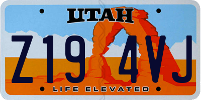 UT license plate Z194VJ