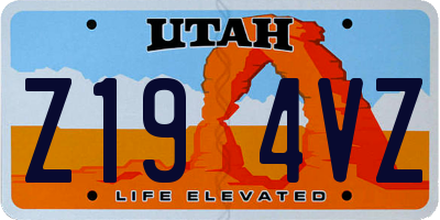UT license plate Z194VZ
