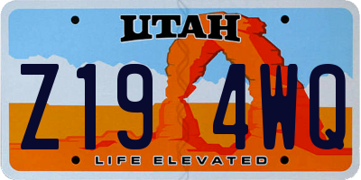 UT license plate Z194WQ