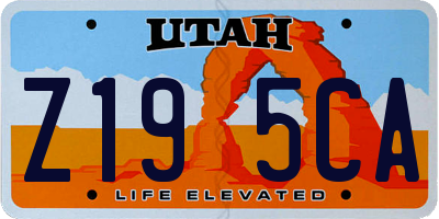 UT license plate Z195CA