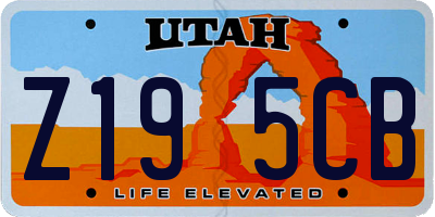 UT license plate Z195CB