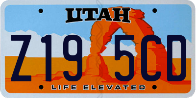 UT license plate Z195CD