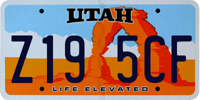 UT license plate Z195CF