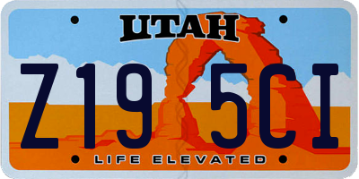 UT license plate Z195CI