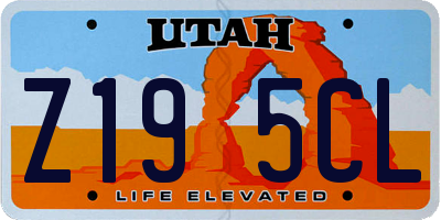 UT license plate Z195CL