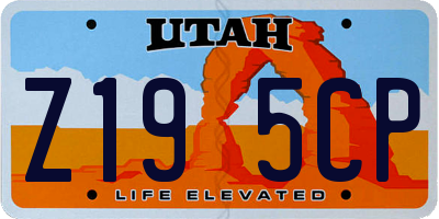 UT license plate Z195CP