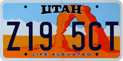 UT license plate Z195CT