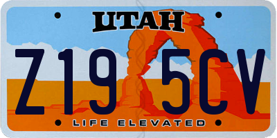 UT license plate Z195CV