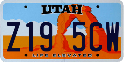 UT license plate Z195CW