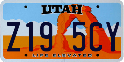 UT license plate Z195CY