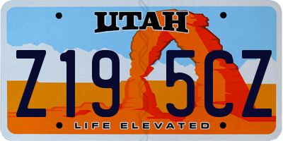 UT license plate Z195CZ