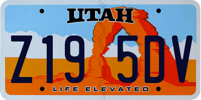 UT license plate Z195DV