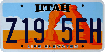 UT license plate Z195EH