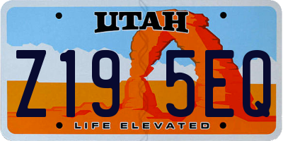 UT license plate Z195EQ