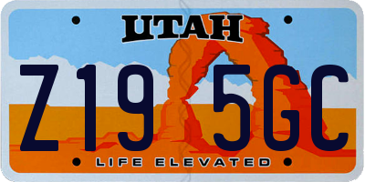 UT license plate Z195GC