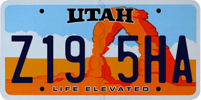 UT license plate Z195HA