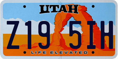 UT license plate Z195IH