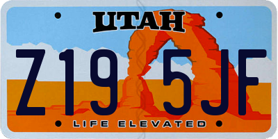 UT license plate Z195JF