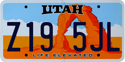 UT license plate Z195JL
