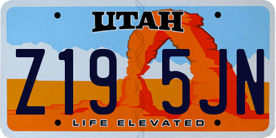 UT license plate Z195JN