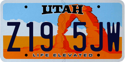 UT license plate Z195JW