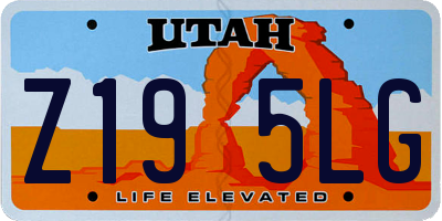 UT license plate Z195LG