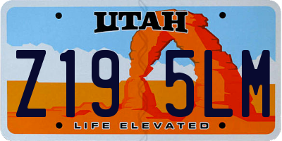 UT license plate Z195LM